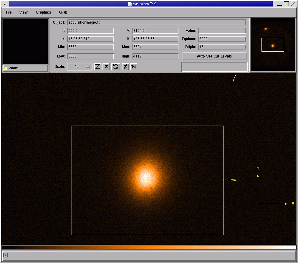 Main Screen with OASIS acquisition