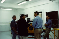 Prof Halliday at the WHT instrumentation lab