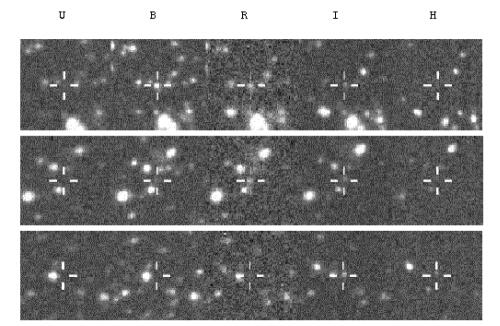 Figure 5. Examples of dropout galaxies.