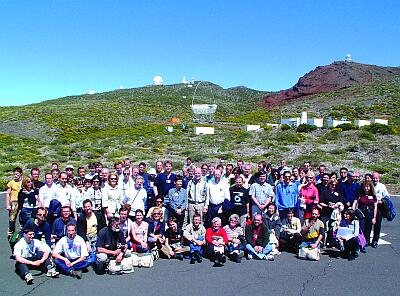 Group of conference attendants at the observatory