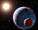 An artist's impression of an extra solar planet