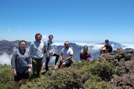 ING students at ORM above Caldera de Taburiente