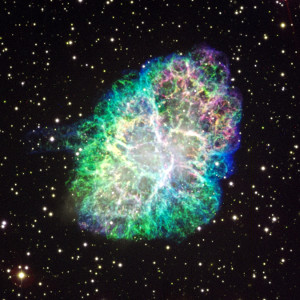 INT WFC color composite image of Crab Nebula (M1) by ING student Abel de Burgos