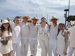 ING students during the tratitional party of Los Indianos in Santa Cruz de La Palma