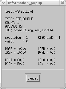 Probe Info Window