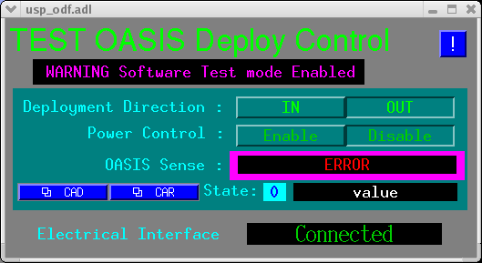OASIS Deploy Control window showing Test Mode Enabled