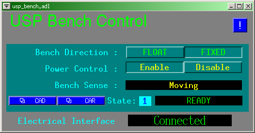 BENCH control display