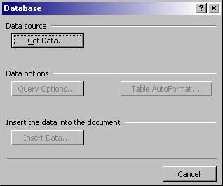 Microsoft Database Window