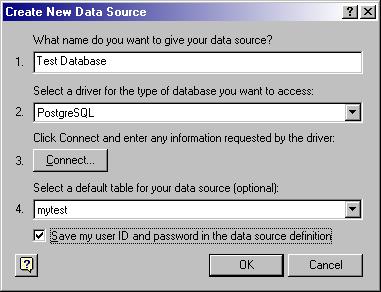Microsoft Database Table Window