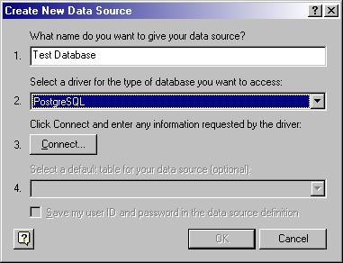 Microsoft Create New Data Source Window