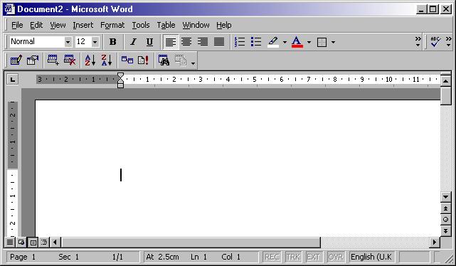 Microsoft Word with Database Toolbar