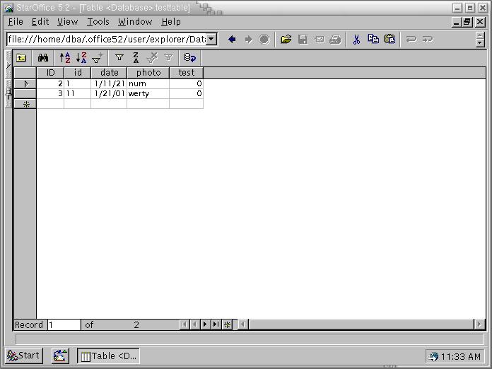 Database Information
