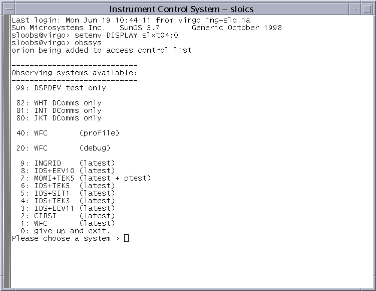 Instrument Control System