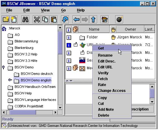 Screenshot Context menu