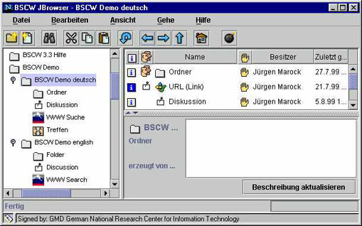 Screenshot JBrowser Fenster